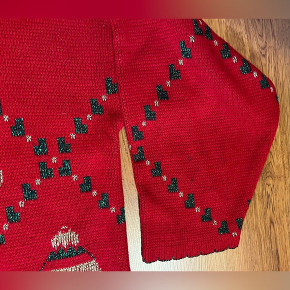 Christmas Sweater Holiday Time Holly Bows Pullover‎ Red Women’s 22W - Picture 10 of 11